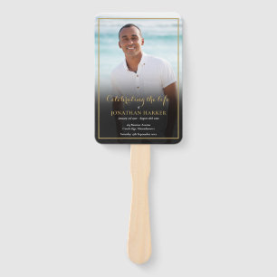 Funeral Memorial Order Of Service Program Photo Ha Hand Fan