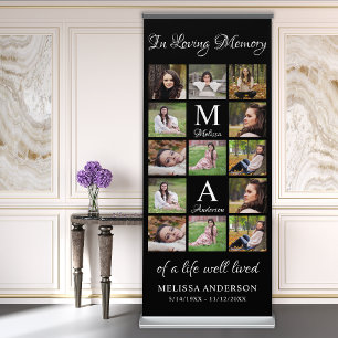 Funeral Memorial Personalised In Loving Memory Retractable Banner