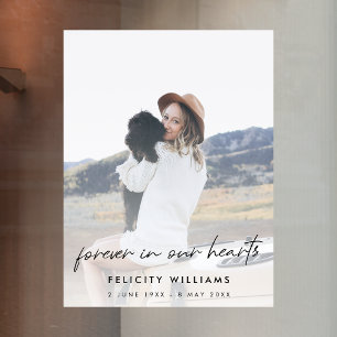 Funeral Memorial Photo   Celebration of Life Window Cling