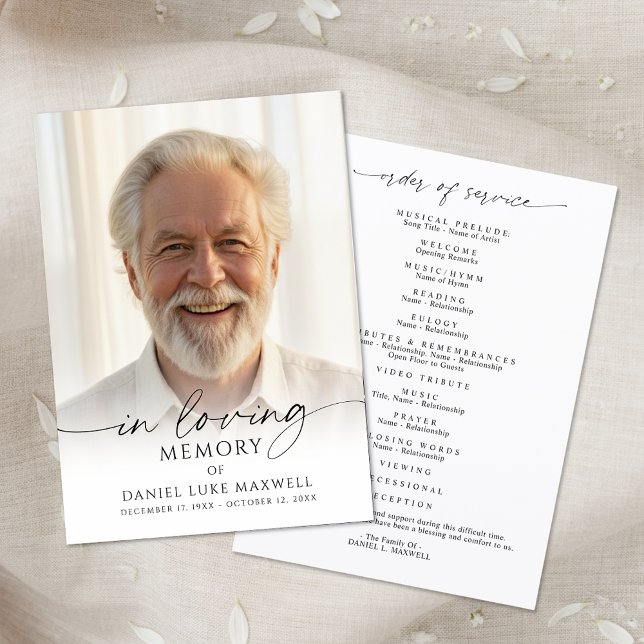 Funeral Memorial Photo In Loving Memory Programme (Creator Uploaded)