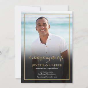 Funeral Memorial Photo Order Of Service Program Invitation