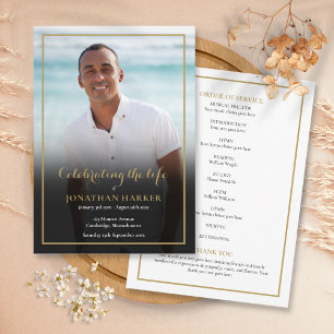 Funeral Memorial Photo Order Of Service Programme