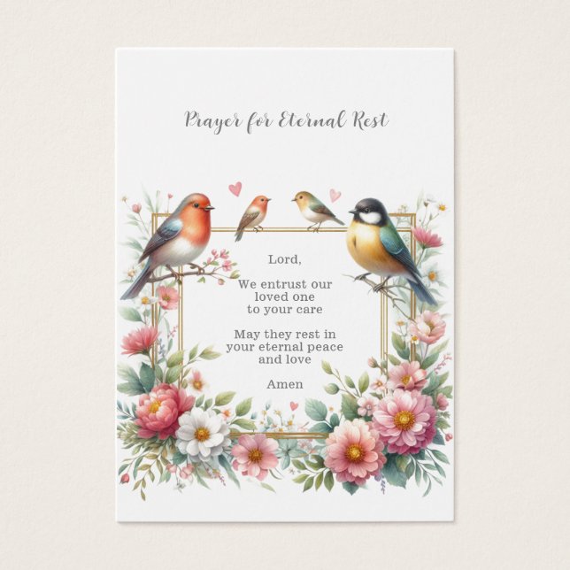 Funeral / Memorial Prayer Card for Eternal Rest (Front)