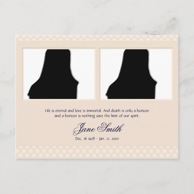 Funeral Memorial Prayer Card Photo Template :: 3A (Front)