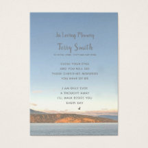 Funeral / Memorial Remembrance Prayer Card