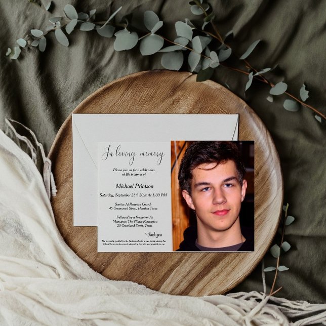 Funeral, memorial service, celebration of life invitation (Creator Uploaded)