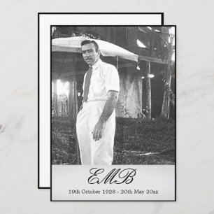 Funeral Memorial Simple Photo Invitation