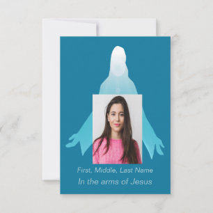 Funeral Memorial Thank you Jesus Card