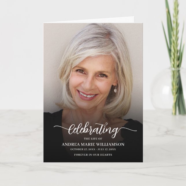 Funeral Obituary Order of Service Photo Programme (Front)