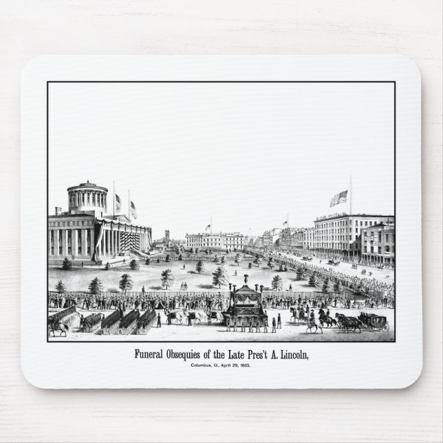 Funeral Obsequies Of President Lincoln Mouse Mat (Front)