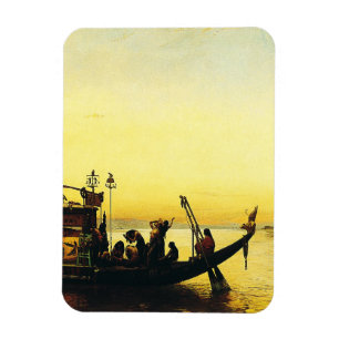 Funeral of a Mummy on the Nile by Frederick Arthur Magnet