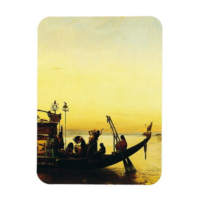 Funeral of a Mummy on the Nile by Frederick Arthur Magnet (Vertical)