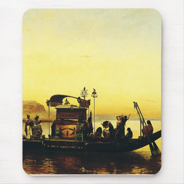 Funeral of a Mummy on the Nile by Frederick Arthur Mouse Mat (Front)