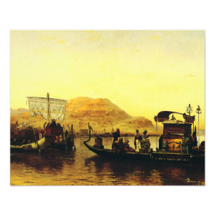 Funeral of a Mummy on the Nile by Frederick Arthur Photo Print