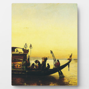 Funeral of a Mummy on the Nile by Frederick Arthur Plaque