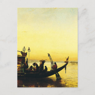 Funeral of a Mummy on the Nile by Frederick Arthur Postcard