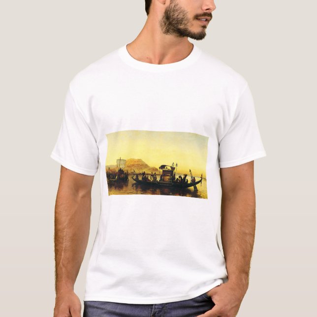 Funeral of a Mummy on the Nile by Frederick Arthur T-Shirt (Front)