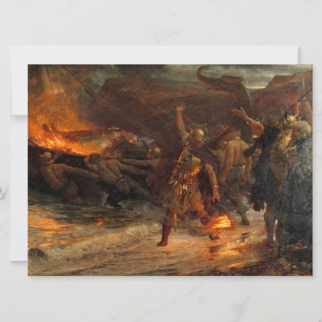 Funeral of a Viking (by Frank Dicksee) Card (Front)