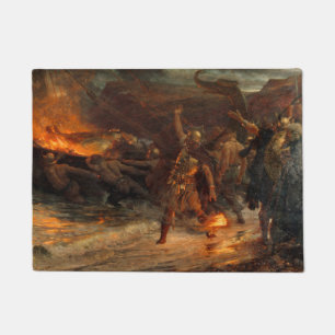 Funeral of a Viking (by Frank Dicksee) Doormat