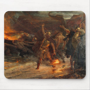 Funeral of a Viking (by Frank Dicksee) Mouse Mat