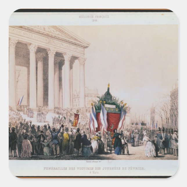 Funeral of the victims of the La Madeleine Square Sticker (Front)