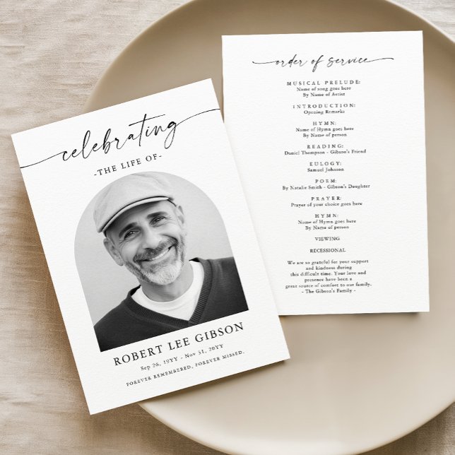 Funeral Order Of Service Celebration Of Life Photo Programme (Creator Uploaded)