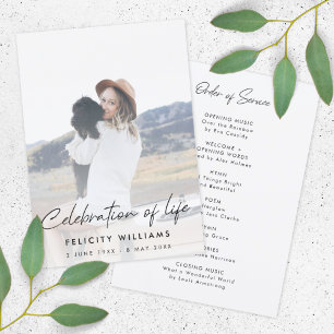 Funeral Order of Service Celebration of Life Programme