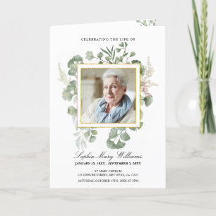 Funeral Order of Service   Floral Memorial Program Programme