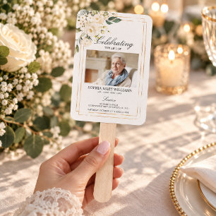 Funeral Order of Service   Floral Set of Fans