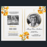 Funeral Order of Service Life Freesia Floral Flyer<br><div class="desc">Freesia Floral Flower Funeral Order of Service Celebration of Life Flyer - Edit all the text and images.
PLEASE NOTE: These come as a flat sheet of quality paper,  you will need to fold them yourself to create the folded leaflet.</div>