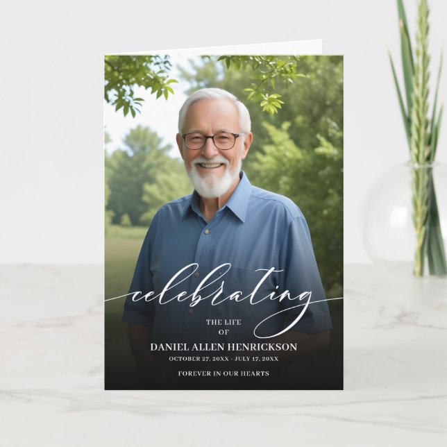 Funeral Order of Service Photo Programme (Front)