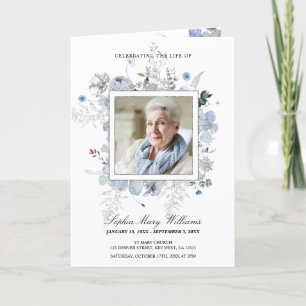 Funeral Order of Service, Wildflowers Program Programme