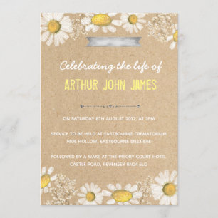 Funeral party invitation