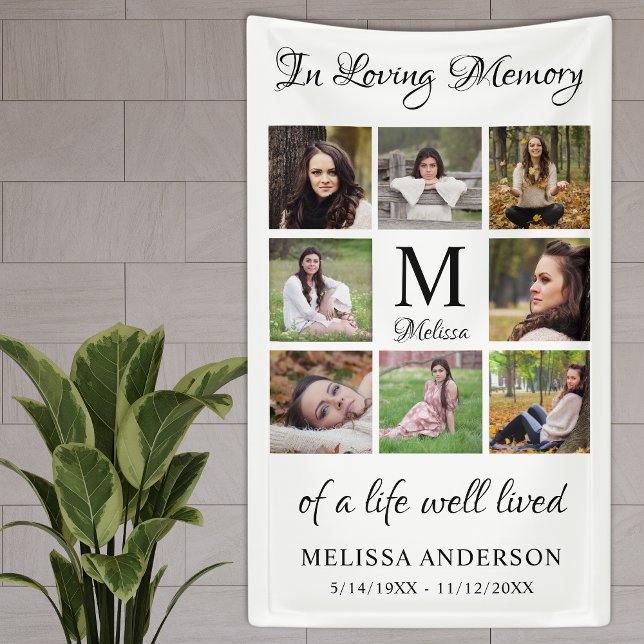 Funeral Personalised In Loving Memory Photo Banner (Creator Uploaded)