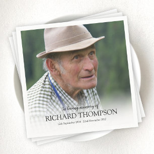 Funeral Photo   Personalized Memorial Napkin