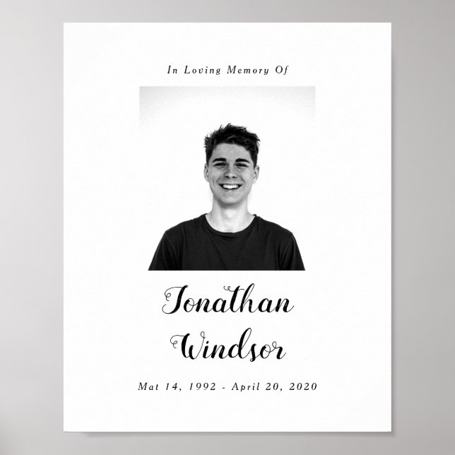 Funeral Photo Sign, Celebration Of Life Sign (Front)