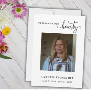 Funeral Photo Sympathy Grief Thank You  Card