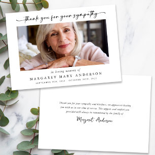 Funeral Photo Thank You For Your Sympathy Card