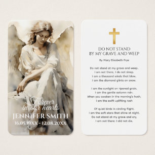 Funeral Poem Memorial Sympathy Angel Prayer Card