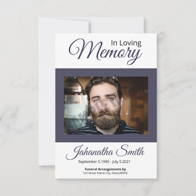 Funeral Prayer Card Template (Front)
