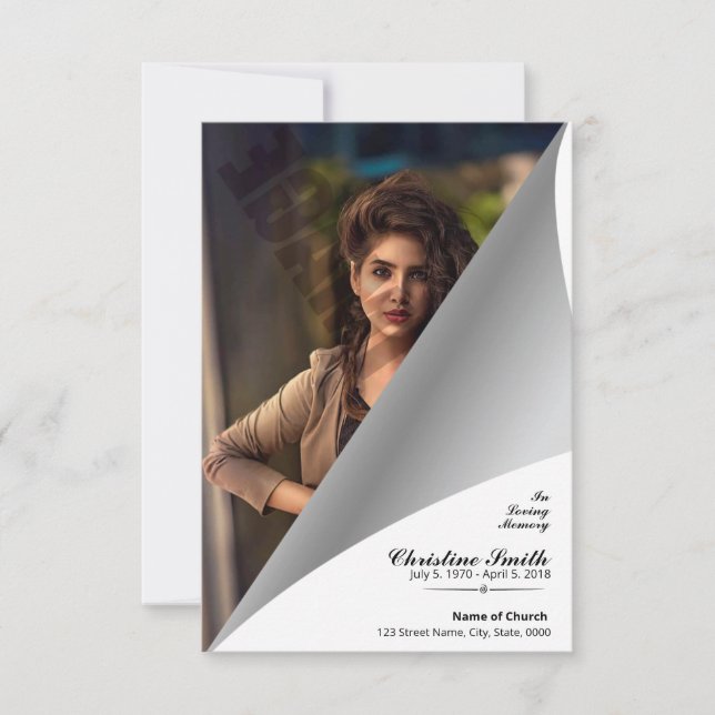 Funeral Prayer Card Template (Front)