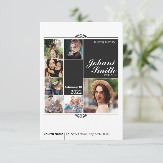 Funeral Prayer Card template (Standing Front)