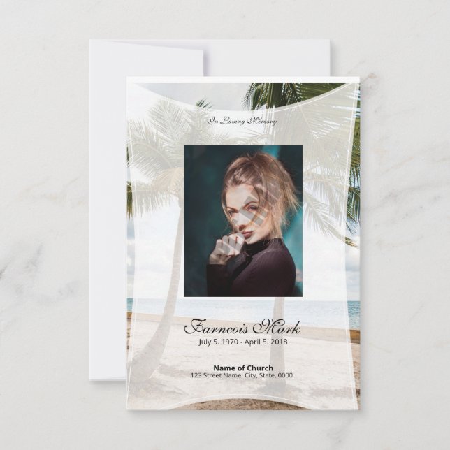 Funeral Prayer Card Template (Front)