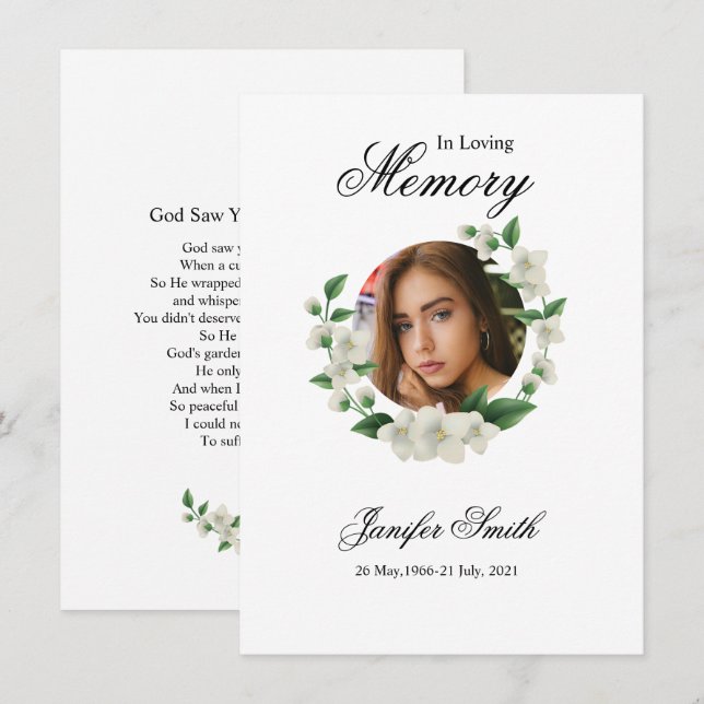 Funeral Prayer Card Template (Front/Back)
