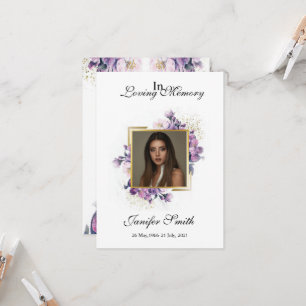 Funeral Prayer Card Template