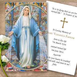 Funeral Prayer Cards Hail Mary