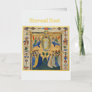Funeral prayer memorial foil greeting card