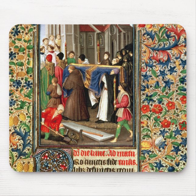 Funeral procession with grave-diggers mouse mat (Front)