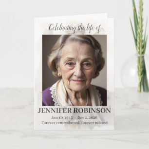 Funeral Program Angel Memorial Service Elegant Programme