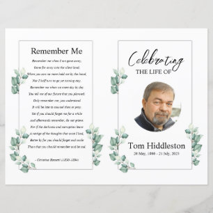 Funeral Program Brochure Template